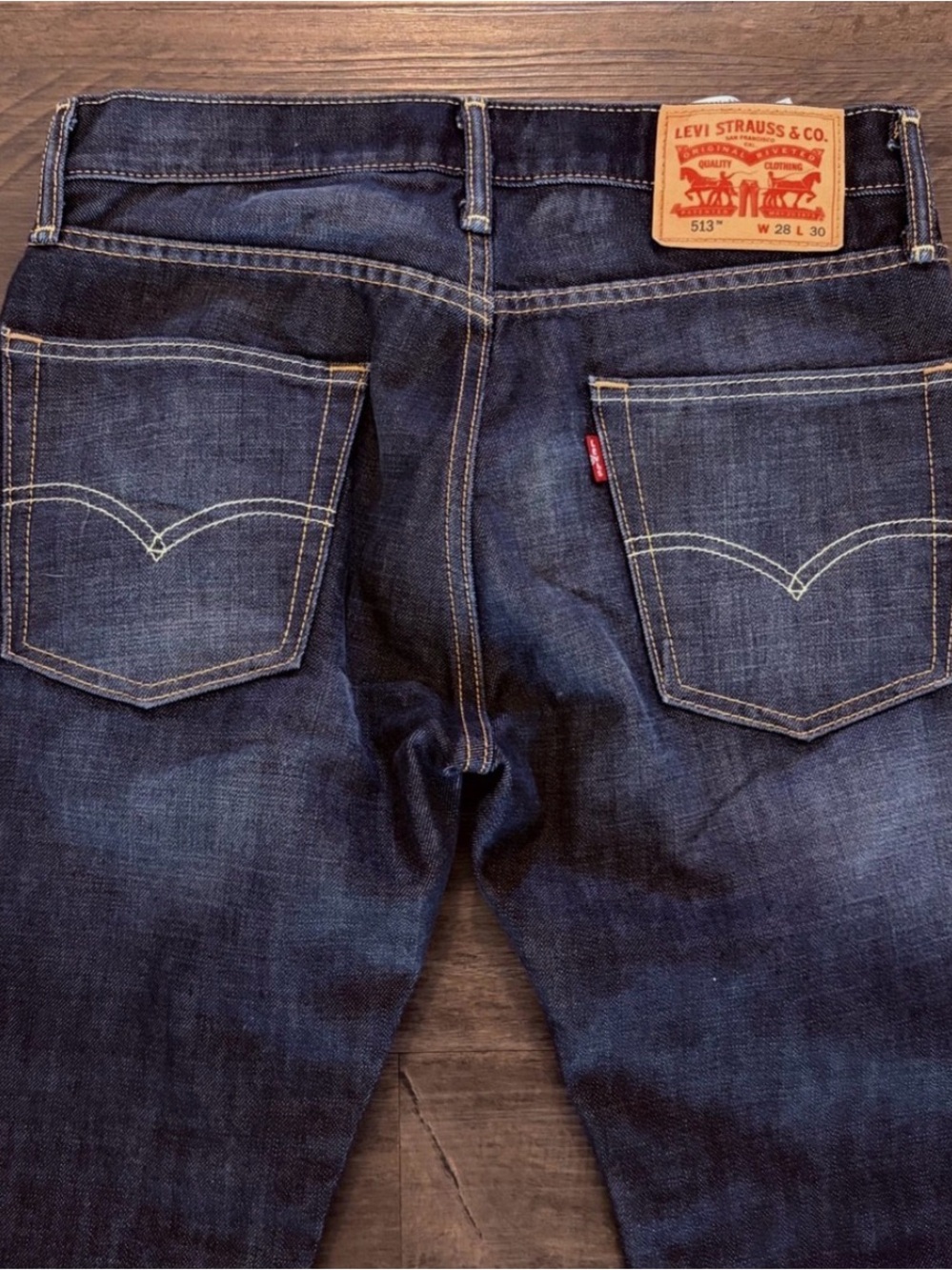 Levi's 513 Dark Wash Mens 28x30 Jeans - Picture 8 of 13